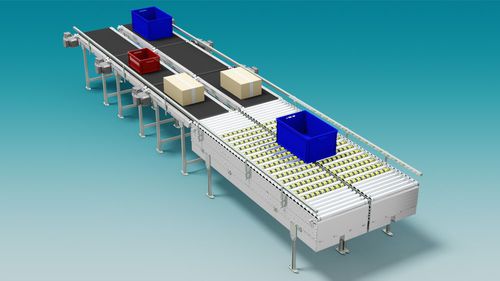 Роликовый конвейер - SmartSort® series - Transnorm System GmbH - совпадающий / транспортный / для разделения
