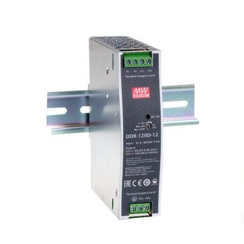 Преобразователь DC/DC с входным напряжением 2:1 - DDR-120A-24 - Sunpower UK - высокая мощность / на DIN-рейке / EN50155
