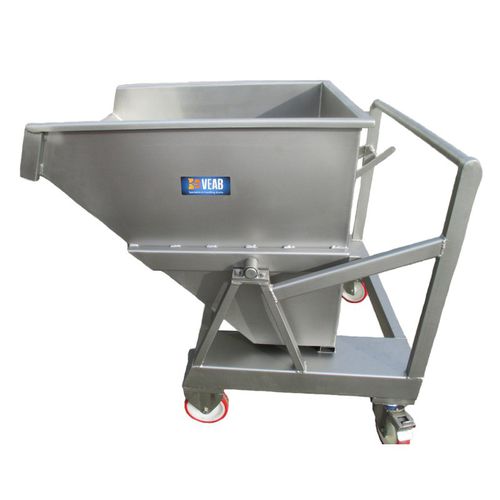 Опрокидной кузов из нержавеющей стали - BS125 INOX - VEAB - из стали / для вилочного погрузчика / на колесиках