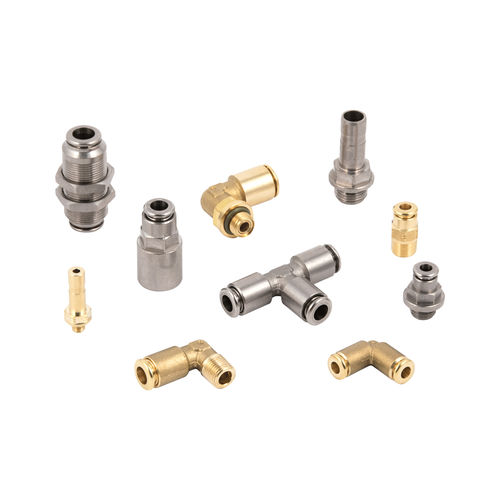 Пневматический фитинг - F-E, F-NSF series - METAL WORK - вставной / под углом 90° / из тефлона (Teflon®)