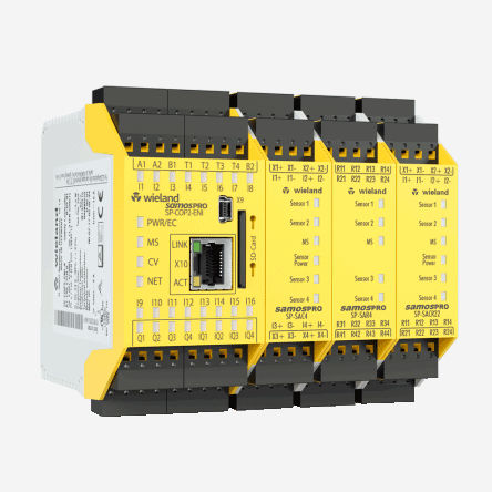 Модуль-реле для безопасности - SAMOS® PRO series - WIELAND ELECTRIC - монтируемый на DIN-рейке