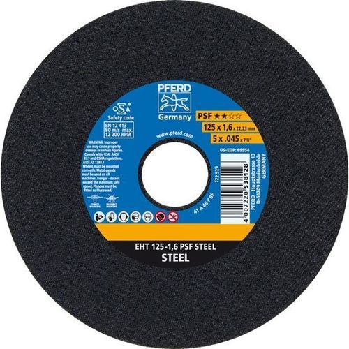Режущий круг для металла - EHT 125-1,6 PSF - PFERD - для стали / тонкий / для угловой шлифовальной машины