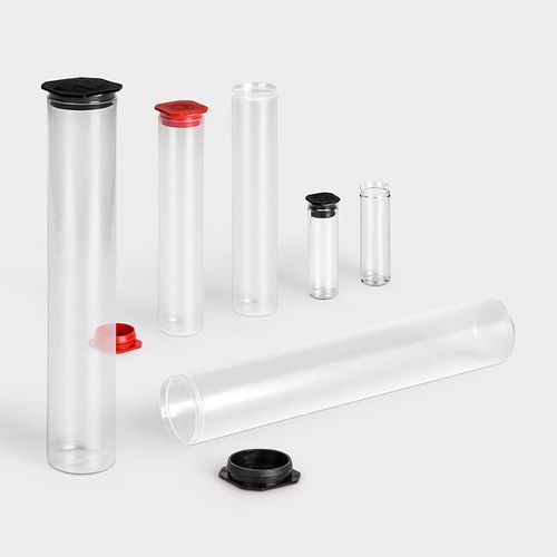 Упаковка в форме трубки из пластика - PlugPack - rose plastic - круглая