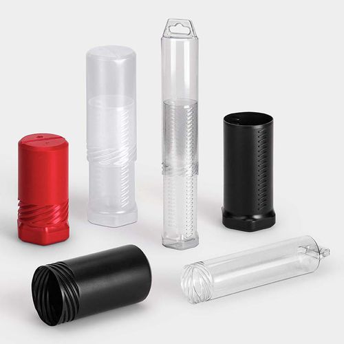 Упаковка в форме трубки из пластика - TwistPack - rose plastic - круглая