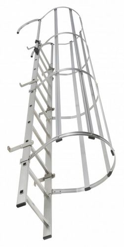 Выдвижная лестница из алюминия - 6047112  - Hailo Professional - простая / с кринолином / для кровли