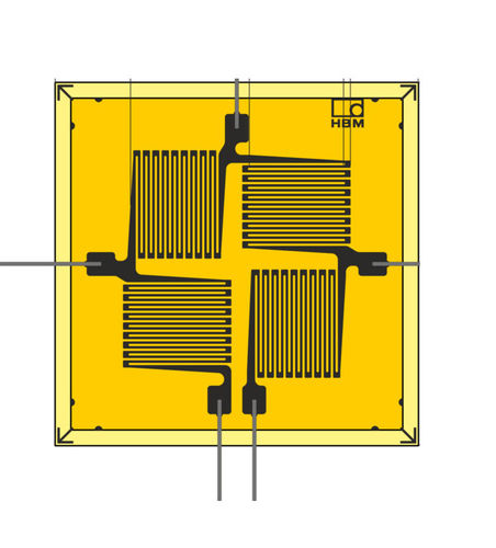 Резистивный тензодатчик - VY series  - HBM Test and Measurement - в виде розетки / для анализа напряжений / мостовая схема