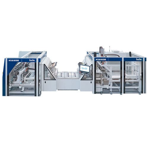 Упаковочная машина под блистером - HSU 650 - ILLIG Maschinenbau GmbH & Co. KG - автоматическая / с бумагой / со скреплением
