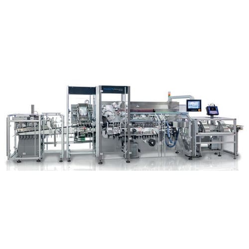 Горизонтальная машина для укладки в картонные коробки - PC 4000 series - Romaco Group - для фармацевтической промышленности / высокая скорость / с сервоприводом