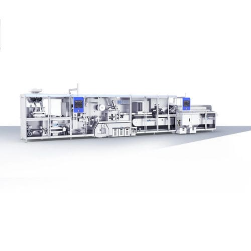 Машина для укладки в картонные коробки для блистера - BEC 700 - Uhlmann Pac-Systeme GmbH & Co. KG - вертикальная / для фармацевтической промышленности / компактная