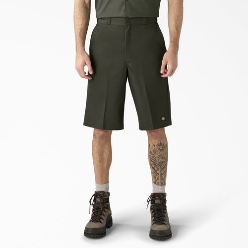 Рабочий шорты - DICKIES - для мужчин / зеленый / белый