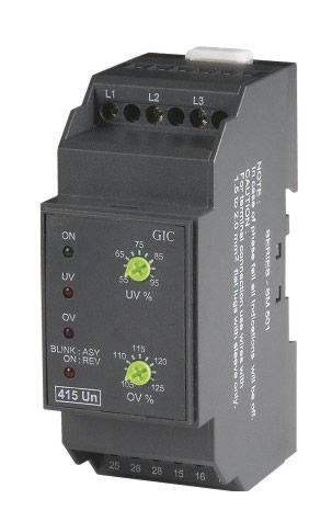 Реле для наблюдения напряжения -  SM 501 - General Industrial Controls (P) Ltd. - на DIN-рейке / с временной задержкой
