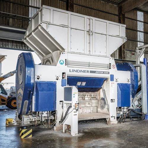 Энергосберегающий измельчитель - JUPITER - Lindner Recyclingtech GmbH - первичный / с 1 валом / для твердых и сыпучих отходов