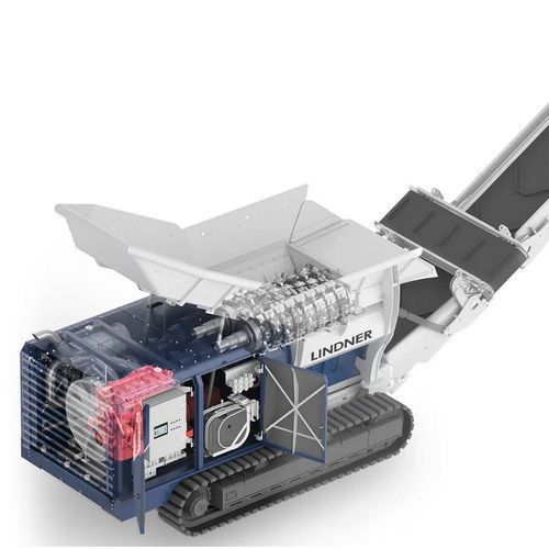 Подвижный измельчитель - Urraco 75 - Lindner Recyclingtech GmbH - первичный / двухвальный / электронные отходы