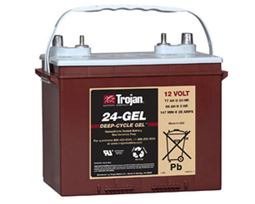 Аккумулятор кислотно-свинцовый гель - 24-Gel - Trojan Battery Company - для блока / 12 В / глубокого разряда