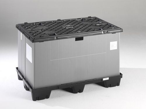 Ящичный поддон из пластика - Uni-Pak, Stack-Up, P700 - Engels Manutention et Environnement - транспортный / с крышкой