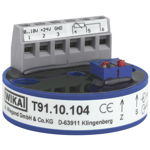 Трансмиттер температуры на головке зонда - T91.1 series - WIKA Alexander Wiegand SE & Co. KG - Pt100 / Pt1000 / 2 провода