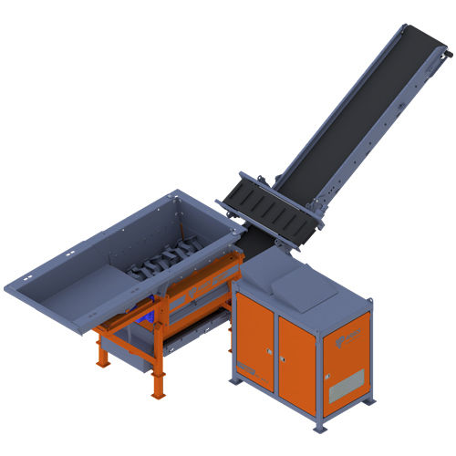 Первичный измельчитель - EKOMAXX 800 e-pu - ARJES - Recycling Innovation - с 2 валами / для дерева / бумага