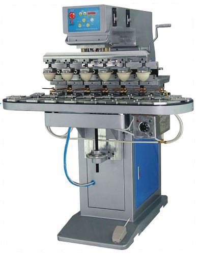 Машина для тампопечати с закрытым красочным аппаратом - M6-250C/18T - LC Printing Machine Factory Limited - поворотная