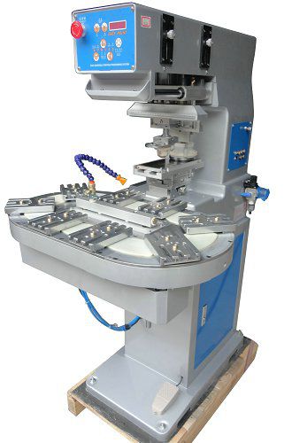 Машина для тампопечати с закрытым красочным аппаратом - P1-250C/8T - LC Printing Machine Factory Limited - поворотная