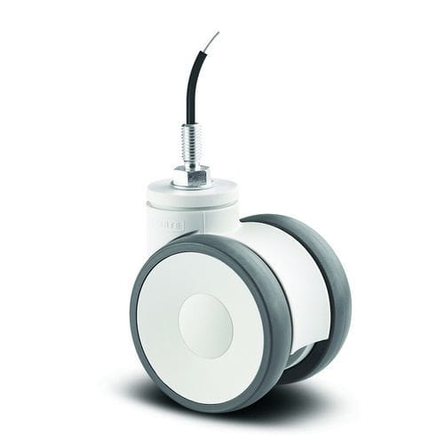 Поворотный ролик - 592DUAP075L51-10 RAL7001 - TENTE ® - с пластиной / из полиамида / из полиуретана