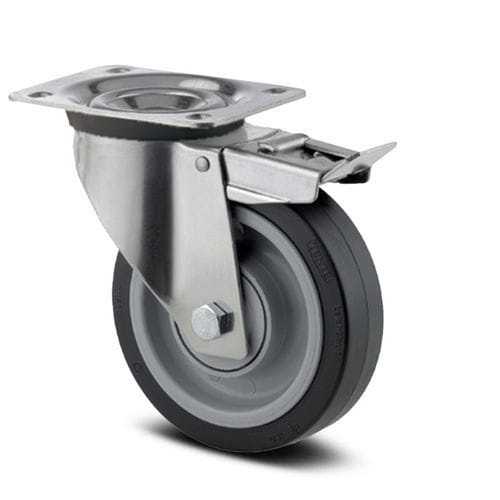 Поворотный ролик - 8670UEX200P63 - TENTE ® - с пластиной / двойной / из полиамида