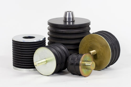 Круглая антивибрационная опора - Flexibil SRL rubber-metal solutions - из эластомера / для тяжелых машин