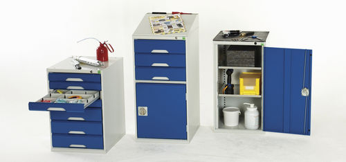 Шкаф для цеха - max. 1 000 x 550 x 1 000 mm | Verso series - Bott - на ножках / с выдвижным ящиком / из металла