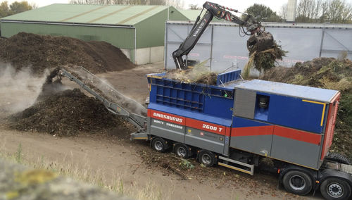 Предварительная дробилка для отходов - DINOSAURUS 2600T - Rentec - для смешанных отходов / для органических отходов / с ротором