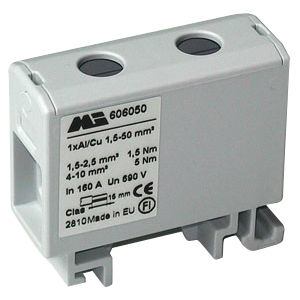 Клеммная колодка на DIN-рейке - 606050 series - Morsettitalia - с винтовым соединением / из пластмассы / проходная