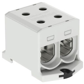 Клеммная колодка на DIN-рейке - 607095 series - Morsettitalia - с винтовым соединением / проходная / серая
