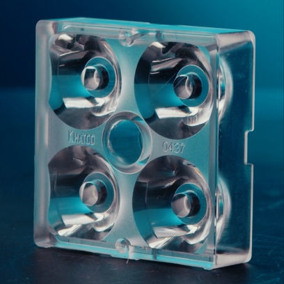 Линзовый растр другая геометрия - NACTUS 2x2 - KHATOD OPTOELECTRONIC S.r.l. - из пластика / для оптики / для светодиода
