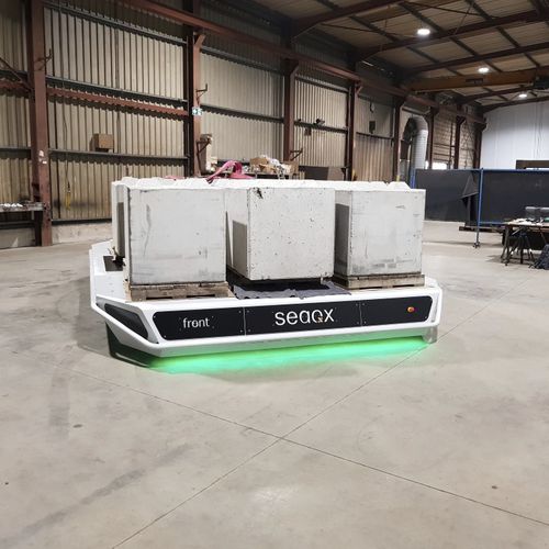Двухосный электрический транспортер - 20T omni transporter + 6D-deck - Seaqx NV - всенаправленный / на радиоуправлении / с оптическим управлением