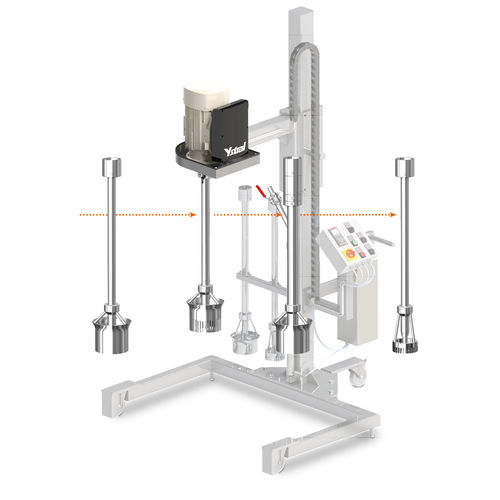 Смесительная головка с высоким сдвиговым усилием - X series - ystral gmbh maschinenbau + processtechnik - для полиуретана / для клея / с ручкой
