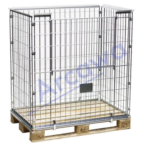 Металлический поддон под паллеты -  PA120812-1K12 - Arcawa GmbH - складной / со сниженной перегруженностью / решетчатый