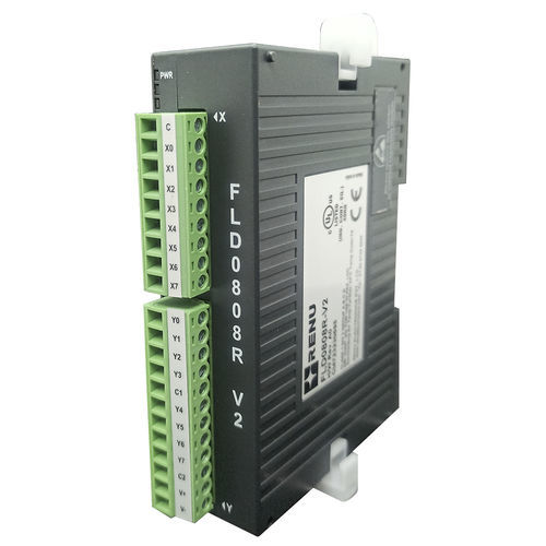 Цифровой модуль расширения - FLD-0808R-V2 - Renu Electronics GmbH - 8 цифровых входов / 8 релейных выходов / на DIN-рейке