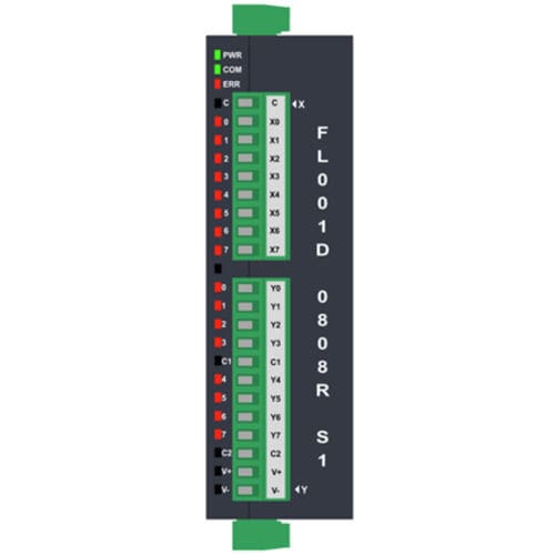 Модуль входа/выхода 8 цифровых входов - FL001D-0808R-S1 - Renu Electronics GmbH - цифровой / ModBUS RTU / RS485