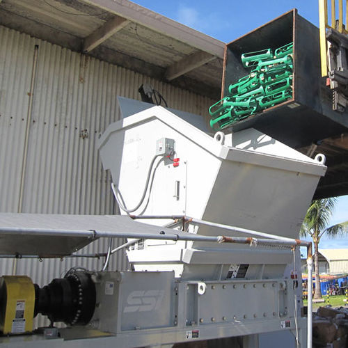 Первичный измельчитель - Dual-Shear® M70 series - SSI Shredding Systems, Inc. - двухвальный / для твердых и сыпучих отходов / электронные отходы