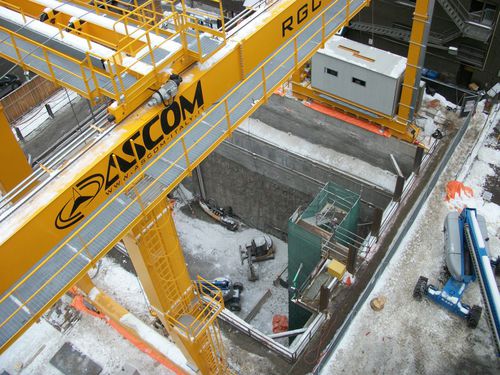 Козловой кран на рейке - RGC - Ascom SpA - для сборных строительных площадок