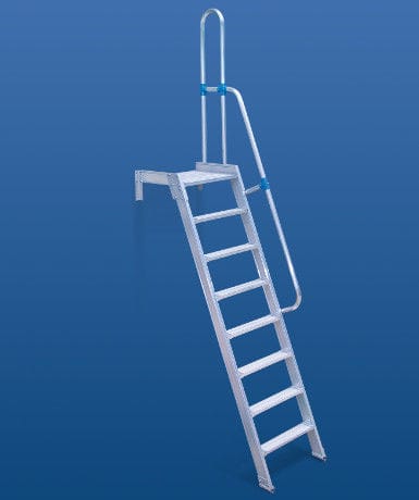 Выдвижная лестница из алюминия - 10602 series - European Special Ladders, S.A. (ESLA) - подвижная / с платформой / с кринолином