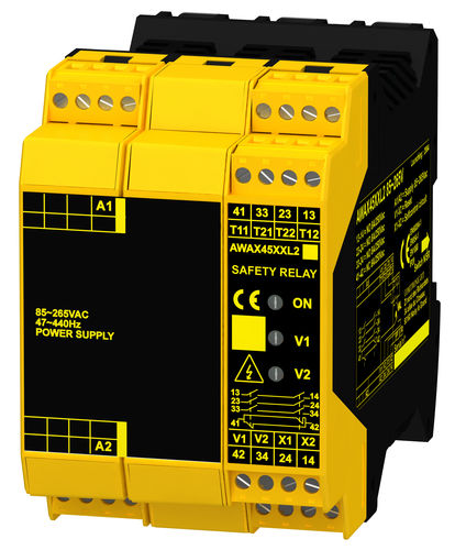 Реле безопасности - AWAX45XXL-2 - COMITRONIC - BTI - 3NO / 1NF / с аварийной остановкой