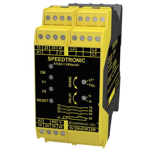 Реле безопасности с аварийной остановкой - SPEEDTRONIC N - COMITRONIC - BTI - 3NO / 1PNP / на DIN-рейке