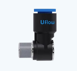Пневматический фитинг - VO-42 series - UFLOW AUTOMATION - резьбовой / под углом 90° / из пластика
