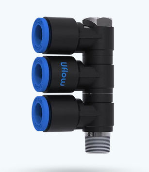 Пневматический фитинг - VO-46 series - UFLOW AUTOMATION - резьбовой / из пластика / наружная резьба