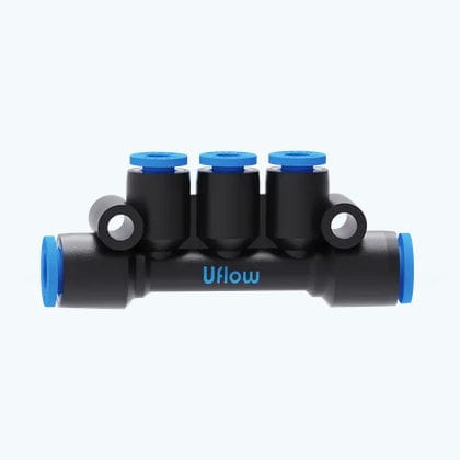 Пневматический фитинг - VO-47 series - UFLOW AUTOMATION - резьбовой / изогнутый / из пластика