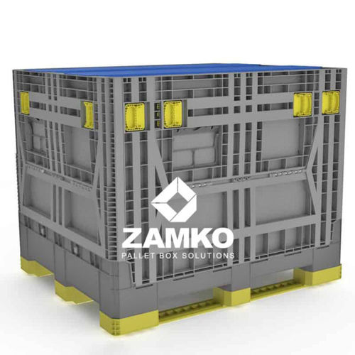 Ящичный поддон из пластика - PUN.b75.F - ZAMKO - для хранения / для тяжелых грузов / для разгрузочно-погрузочных работ