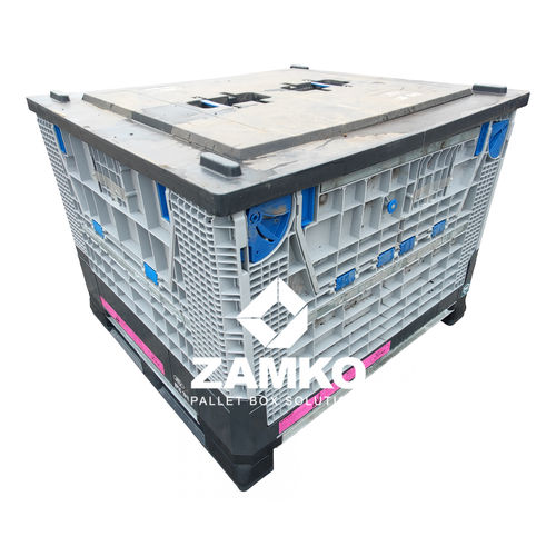 Ящичный поддон из пластика - PUG.m75.F4 - ZAMKO - из стали / для хранения / транспортный