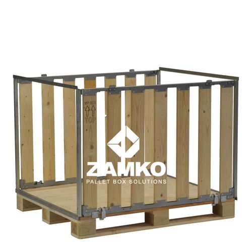 Ящичный поддон из дерева - MPB.b80.W2 - ZAMKO - для хранения / транспортный / складной