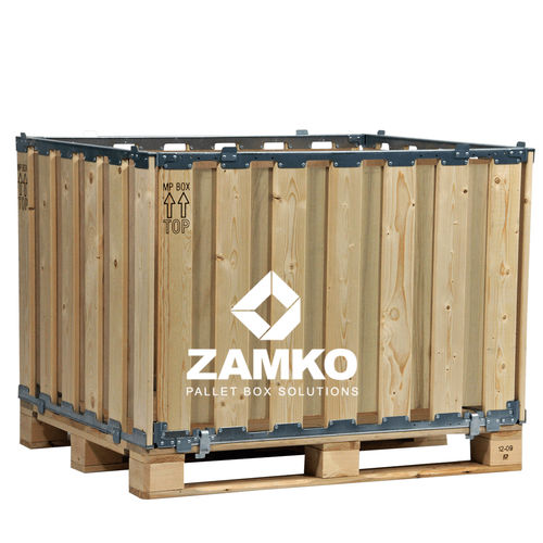 Ящичный поддон из фанеры - MPB.b80.C - ZAMKO - для хранения / складной / нормализованный