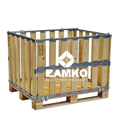 Ящичный поддон из дерева - MPB.b80.F - ZAMKO - для хранения / складной / со складными панелями