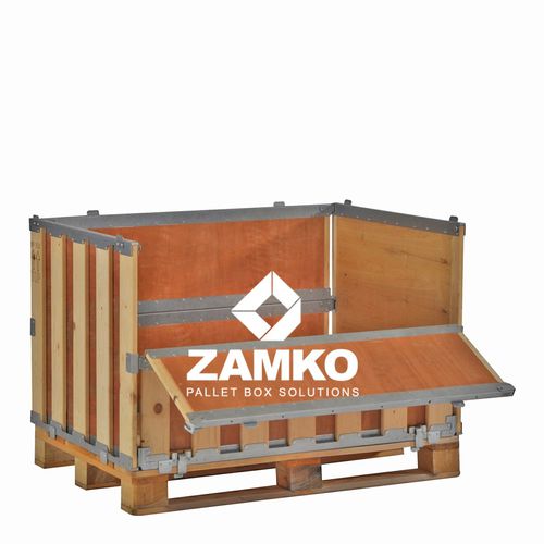 Ящичный поддон из фанеры - MPB.b80.F2C - ZAMKO - для хранения / складной / штабелируемый